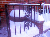 snow steps porch